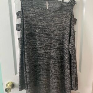 Gray Cold Shoulder Dress